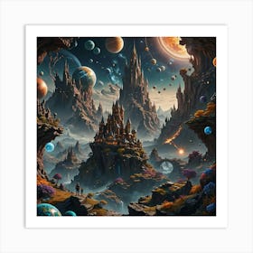 Space Castle 1 Art Print