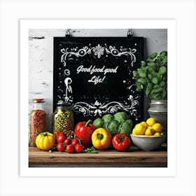 Good Food Good Life Art Print