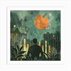 Man In The Forest Art Print