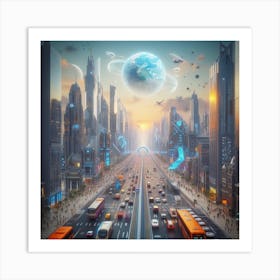 Futuristic Cityscape 53 Art Print