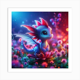 Cute Dragon Art Print