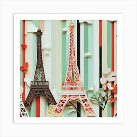 Dreamy Paris Eiffel Tower 3D Art Print