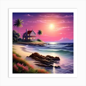 House On The Beach Art Print