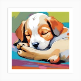 Puppy Sleeping 1 Art Print