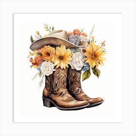 Cowboy Boots 1 Art Print