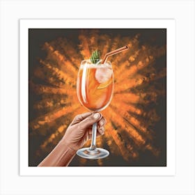 Aperol Spritz Gin And Tonic Art Print