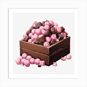 Pink Candy Crate Art Print