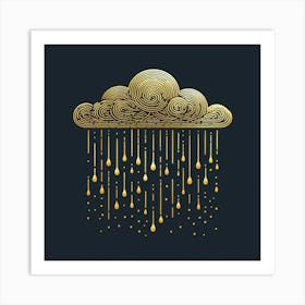 Golden Rain Cloud Art Print