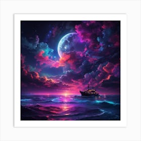 Ship In The Ocean Art Print