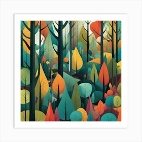 Colorful Forest 4 Art Print