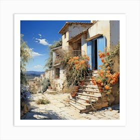 Little Village In France Art Print