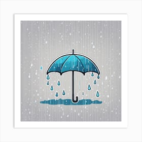 Rain On Floor Texture Sticker 2d Cute Fantasy Dreamy Vector Illustration 2d Flat Centered By (1) Art Print