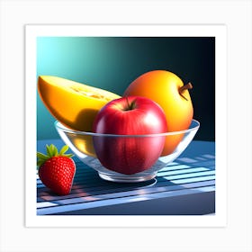 Fruit In A Bowl Art Print