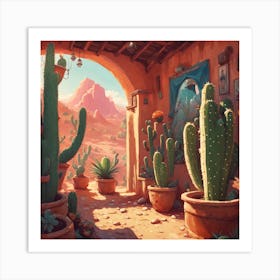 Cactus Garden 9 Art Print