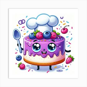 Chef Cake Art Print