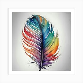 Feather Painting 18 Art Print