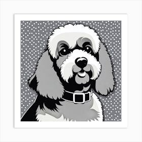 Dachshund, Black and white illustration, Dog drawing, Dog art, Animal illustration, Pet portrait, Realistic dog art, puppy Art Print