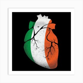 Ireland Heart Flag Art Print