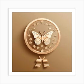 Butterfly In A Circle Art Print