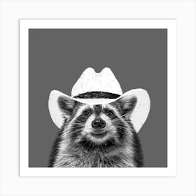 Wyatt The Cowboy Raccoon Poster