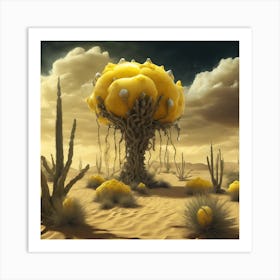 Cactus In The Desert 1 Art Print