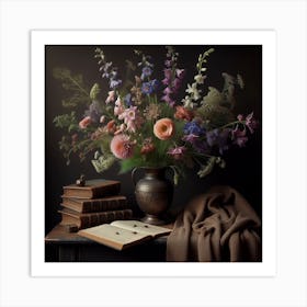 Golden Age Floral Still-life 2.0 5 Art Print