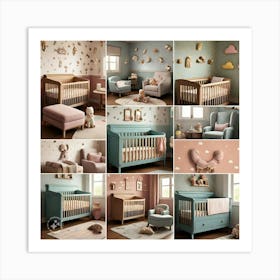 Collage Of Nursery Furniture Art Print