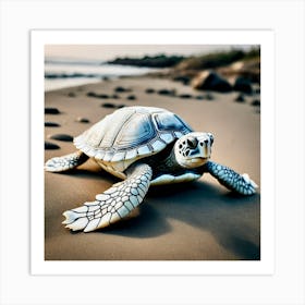 Turtle On The Beach 1 Art Print