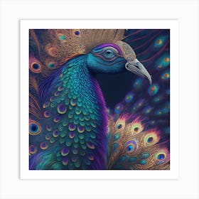 Peacock Art Print