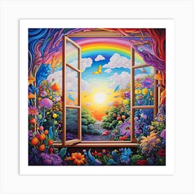 Rainbow Through The Window Art Print