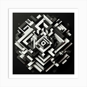 Abstract Geometric Pattern 16 Art Print