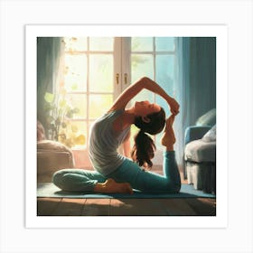 Yoga Pose Art Print