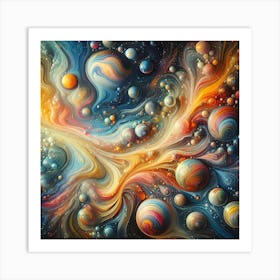 Abstract Nebula Painting Art Print