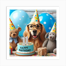 Birthday Dog Art Print