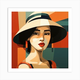 Bauhaus Vietnamese Woman 01 Art Print