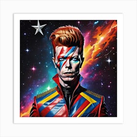 Pop Icon Starman David Bowie Art Poster 1 Art Print