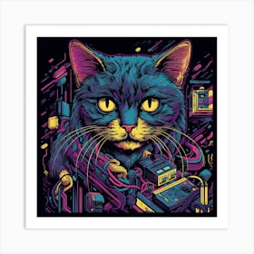 Cat In A Box Art Print