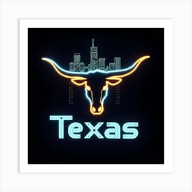 Neon Texas Logo Art Print