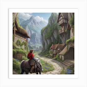 Knight On Horseback Art Print