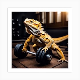 Exercise Dragon Art Print