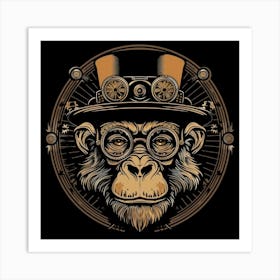 Steampunk Monkey 43 Art Print