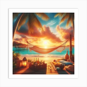 Sunset On The Beach 7 Art Print