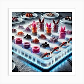 A Futuristic Dish Called Banchan Platter De Tapas, Art Print