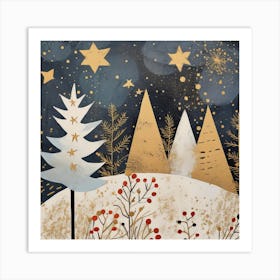 Christmas Trees Art Print