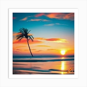 Craiyon 002853 Sunset Beach Art Print