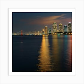 San Francisco Skyline At Night Art Print