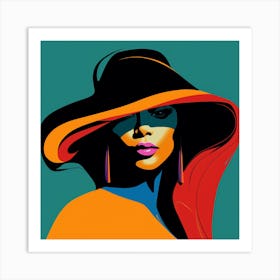 Lady In A Hat 1 Art Print