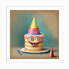 Birthday Cake 19 Art Print