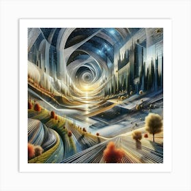 'Spiral City' Art Print