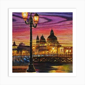 Venice At Dusk Art Print